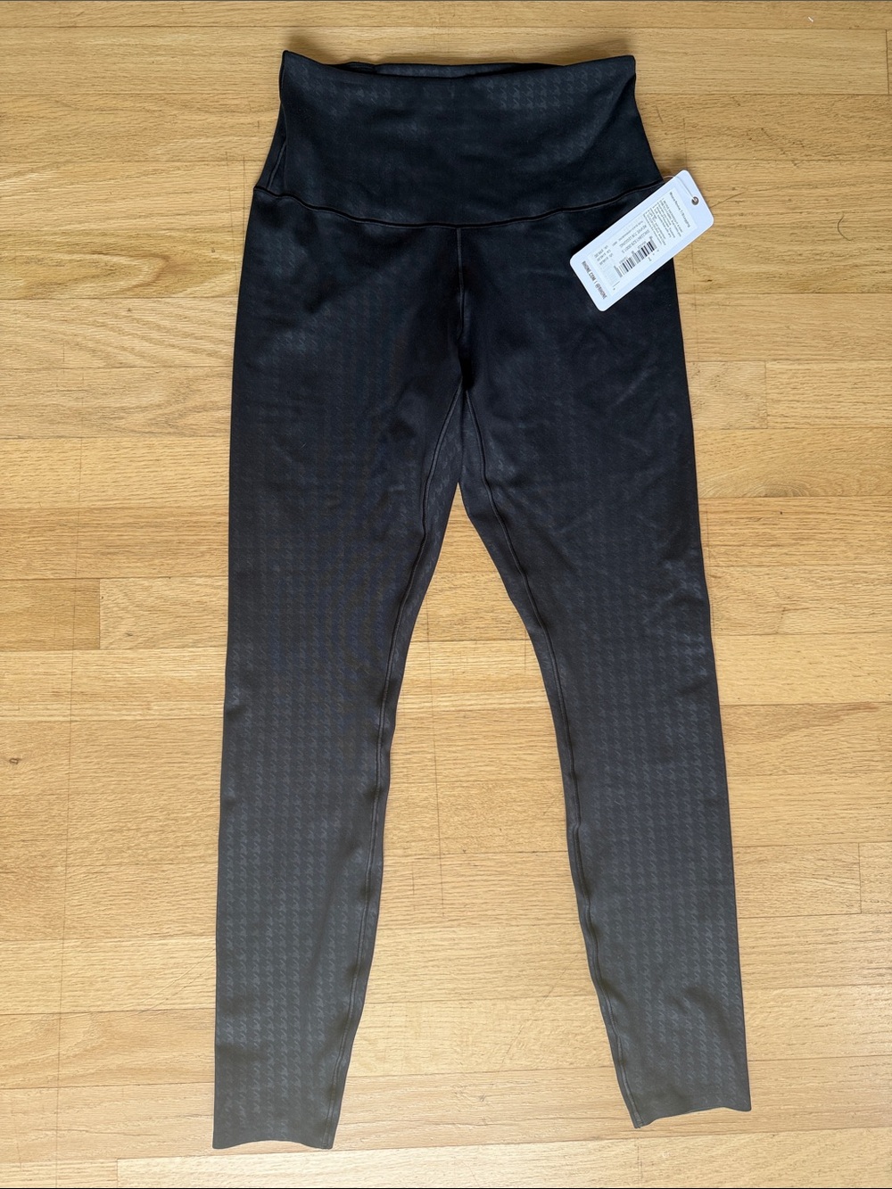 NWT: Rhone Revive Houndstooth High-Waist 7/8 Black Leggings, sz Small